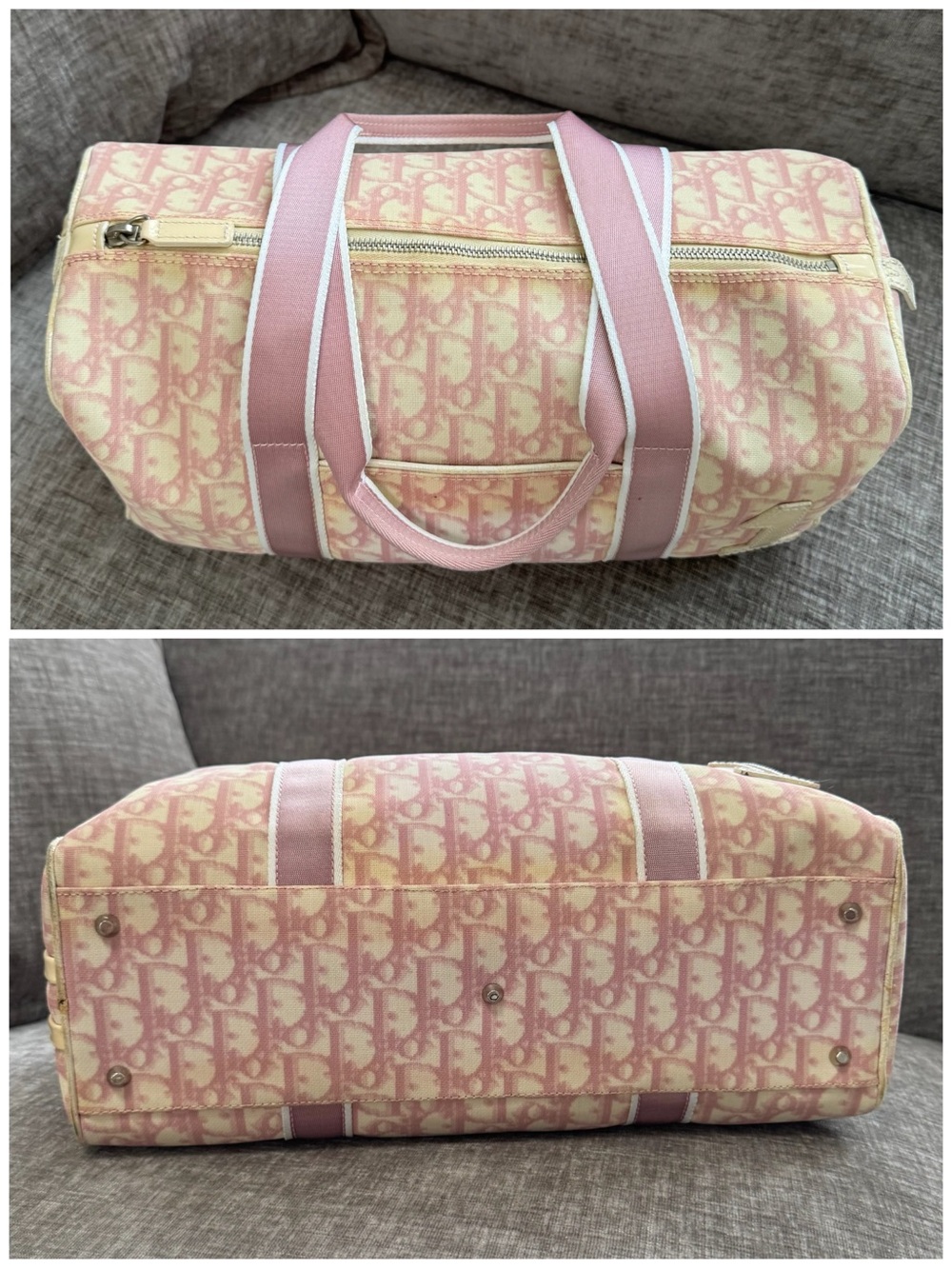 Vintage Christian Dior Pink Trotter No. 1 Boston Bag Y2K Galliano Era - Picture 8 of 16